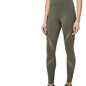 Lululemon “Boot Camp Ready Right” Leggings – Size 8 – Olive Green
